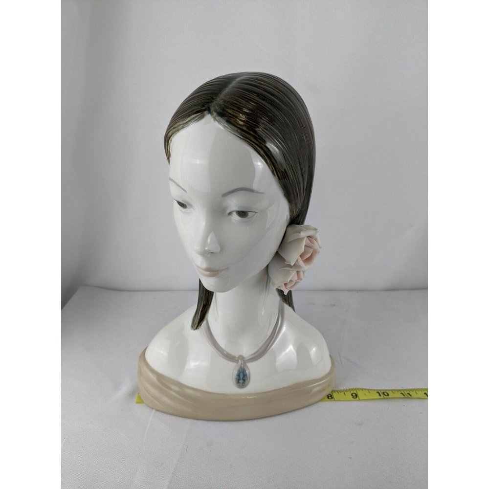 Vintage Llardo Maja Young Women's Porcelain Head Bust #4668 Retired Spain 1985 - Picture 10 of 12
